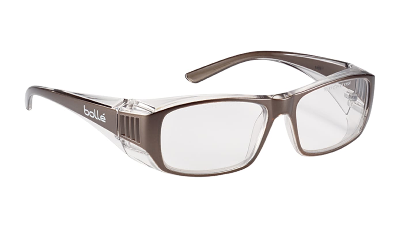 Bolle B808 Anti-Mist UV Safety Glasses, Clear PC Lens