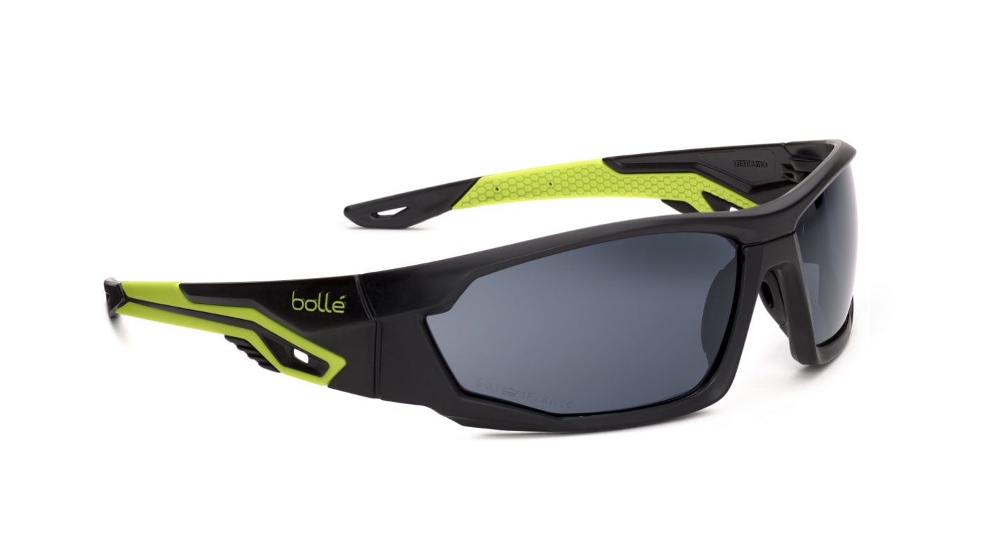 Bolle MERCURO Anti-Mist Safety Glasses, Smoke PC Lens