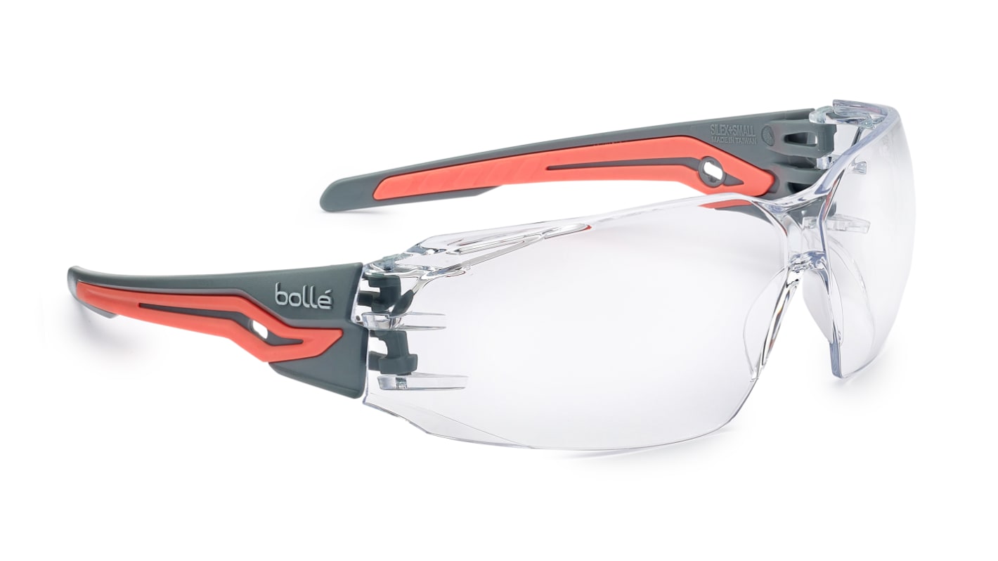 Bolle SILEX+ Anti-Mist UV Safety Glasses, Clear PC Lens