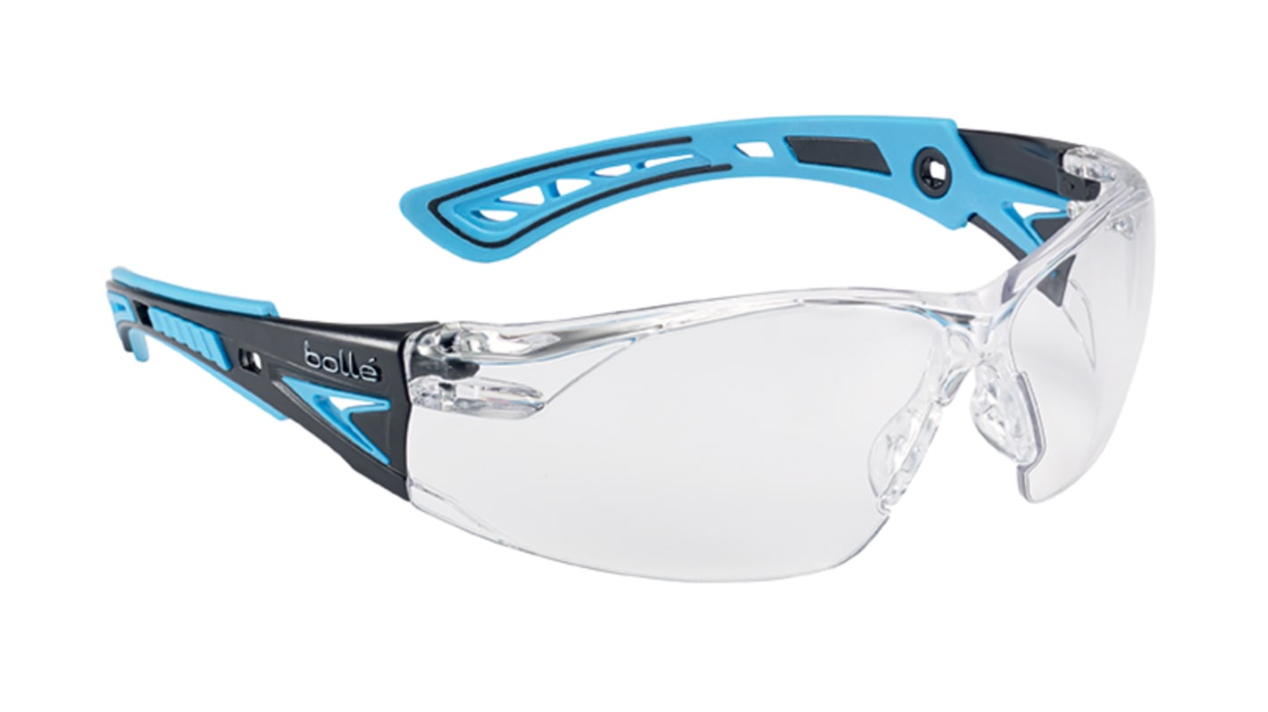 Bolle RUSH+ Anti-Mist UV Safety Glasses, Clear PC Lens