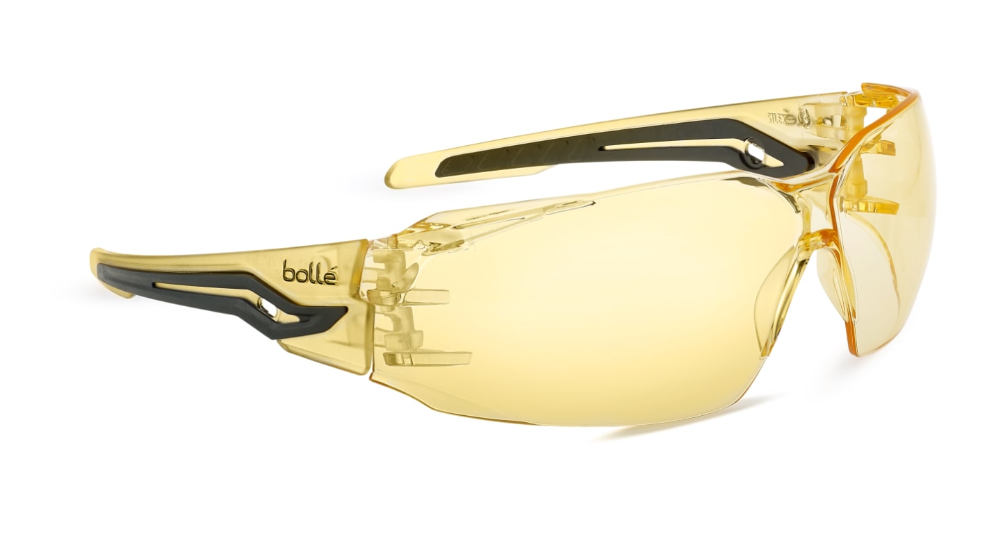 Bolle SILEX Anti-Mist UV Safety Glasses, Yellow PC Lens
