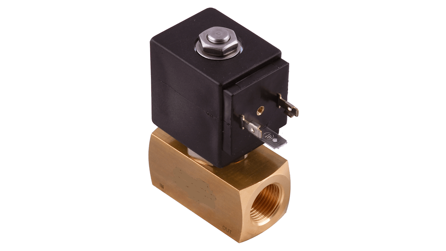 RS PRO Solenoid Valve, 2 port(s) , NC, 220 V, 1/2in