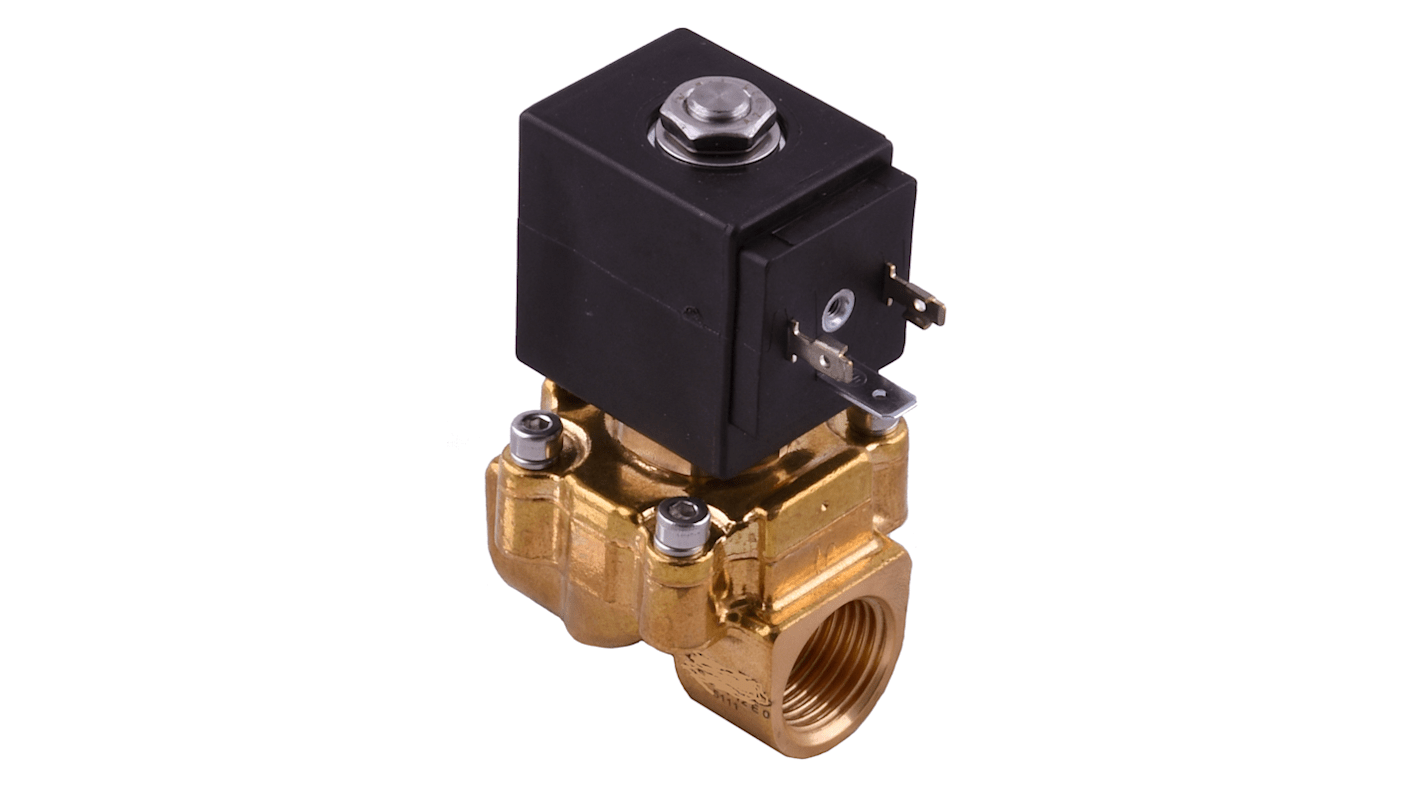 RS PRO Solenoid Valve, 2 port(s) , NC, 24 V, 3/8in