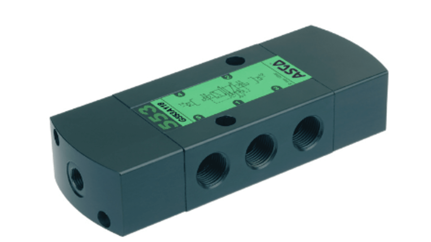 EMERSON – ASCO Spoleventil, serie 551, G 1/4, 5/2 Monostable, Pneumatik, Hulmontering