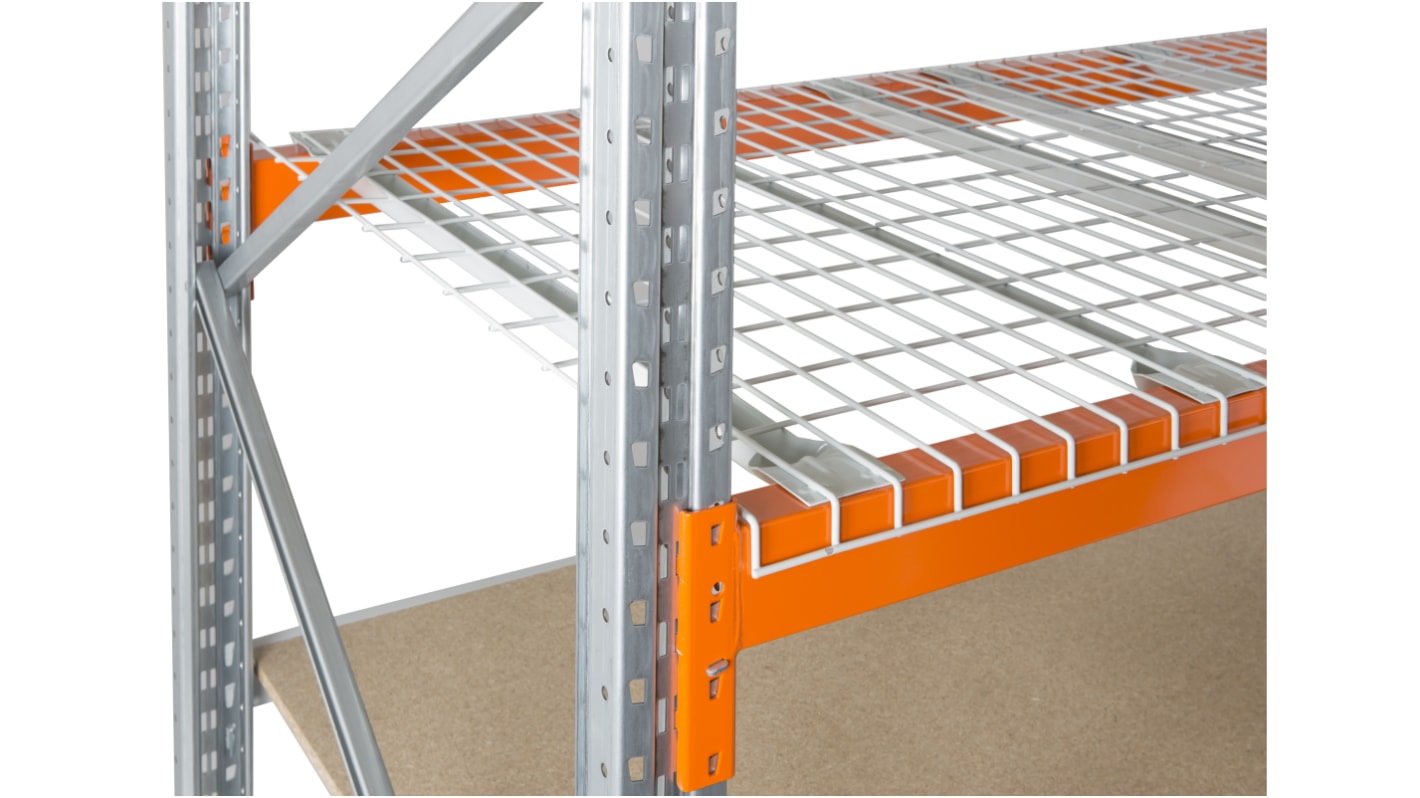 Manorga Regal Typ Gitterpanel aus Stahl in Galvanisiert, 800kg, 1800mm x 130mm x 1100mm