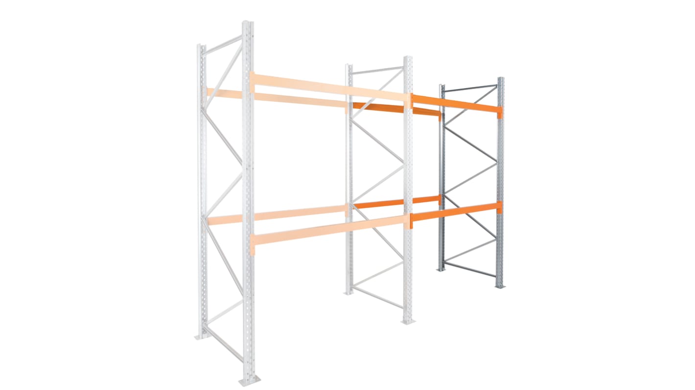 Rack di stoccaggio Acciaio Galvanizzato, Arancione Manorga, 3000mm, 1825mm x 130mm x 1825mm