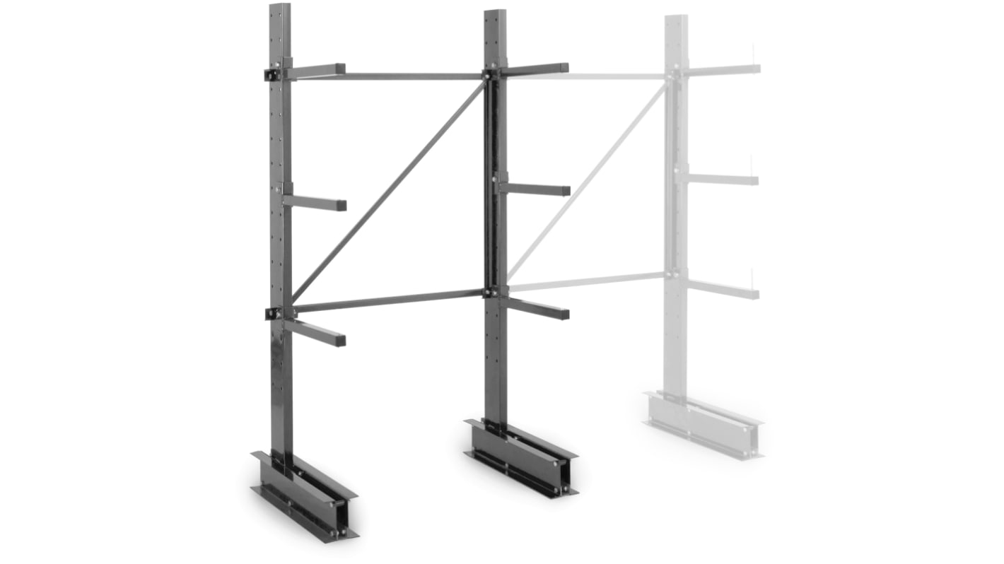 ZFCANTILGSF1080D1 | Manorga Steel Dark Grey Storage Racking, 2000mm ...