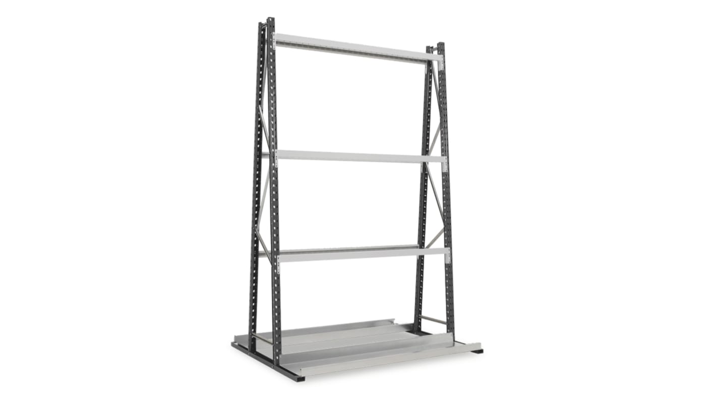 Rack di stoccaggio Acciaio Grigio scuro, grigio chiaro Manorga, 2500mm, 1500mm x 50mm x 340mm