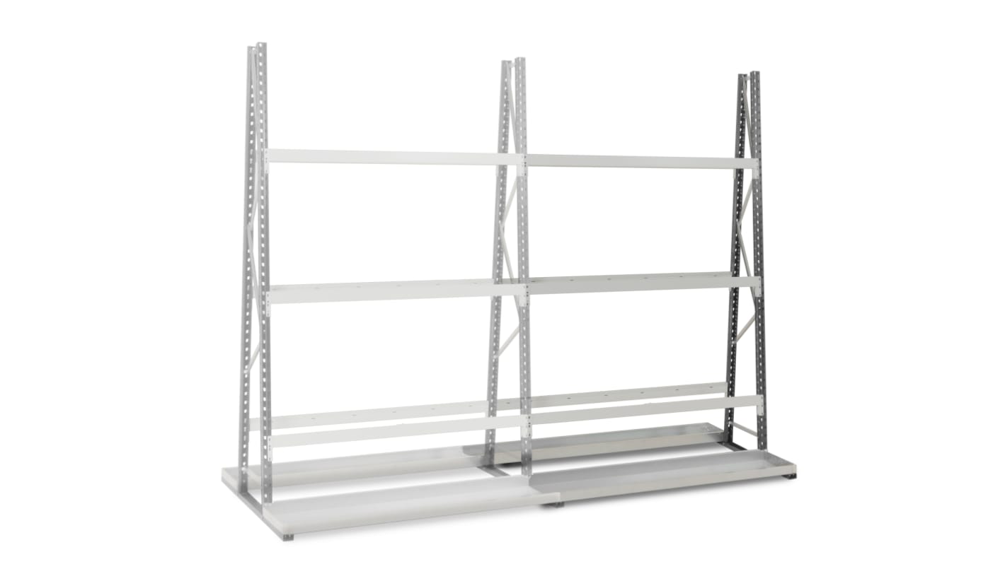 Rack di stoccaggio Acciaio Grigio scuro, grigio chiaro Manorga, 2500mm, 1500mm x 50mm x 340mm