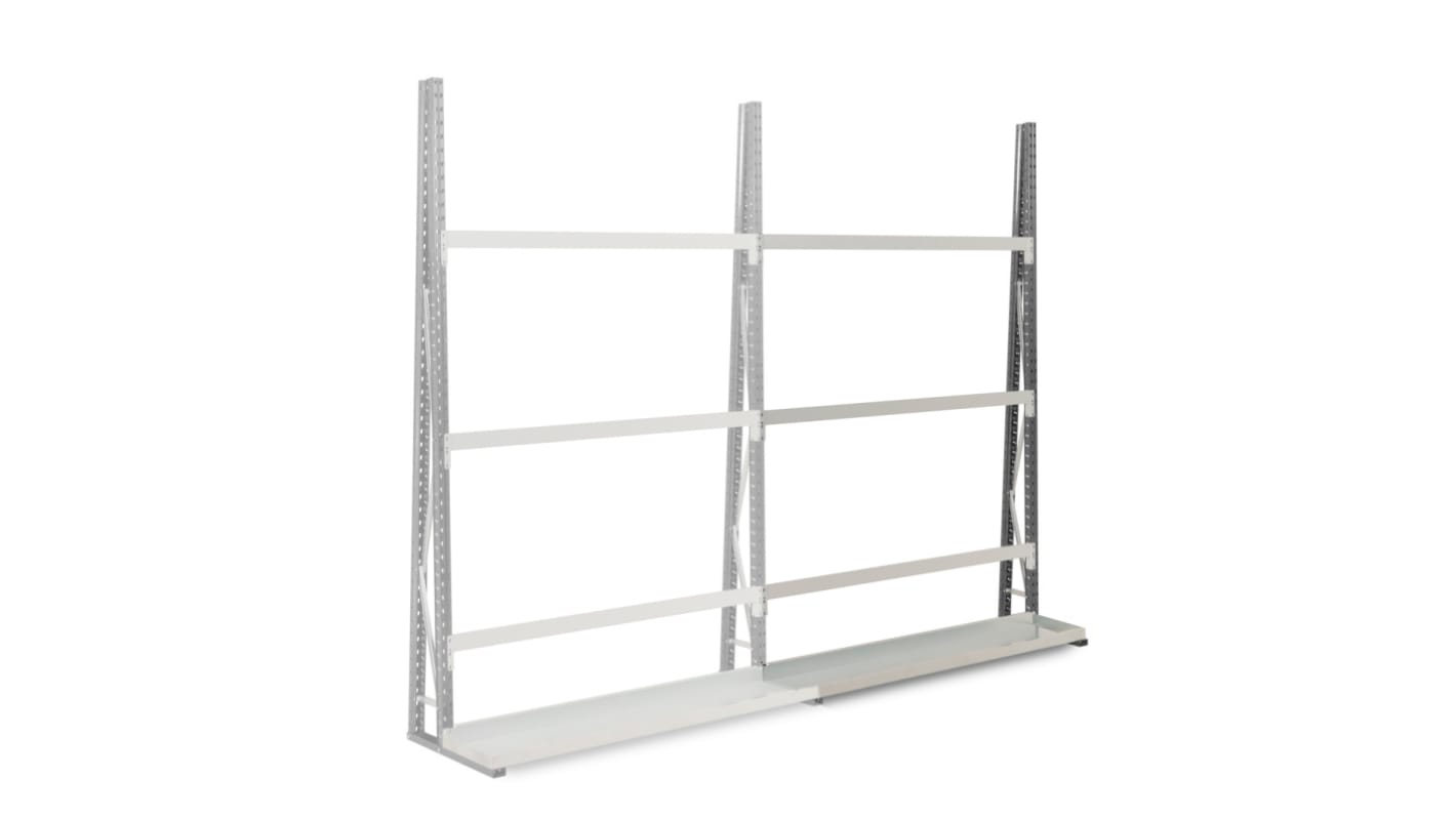 Rack di stoccaggio Acciaio Grigio scuro, grigio chiaro Manorga, 2500mm, 1500mm x 50mm x 340mm