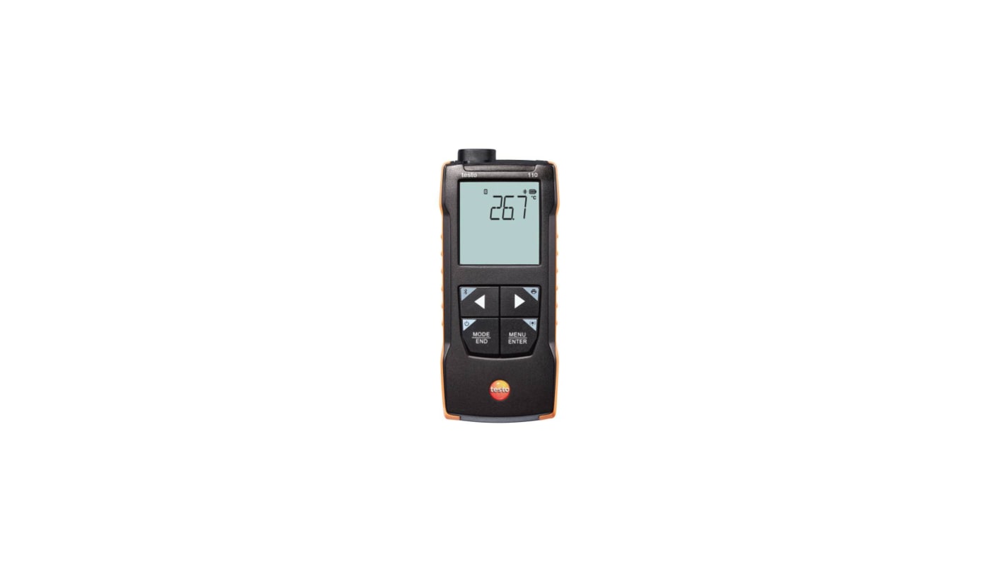 Testo Digital Thermometer, 110, Messfühler bis +800°C, Messelement Typ NTC, PT100