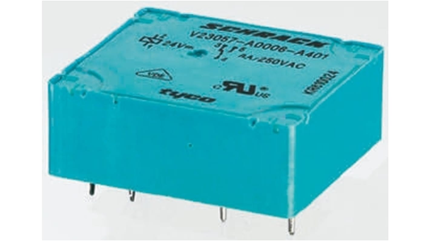 TE Connectivity PCB Mount Power Relay, 24V dc Coil, 5A Switching Current, SPDT