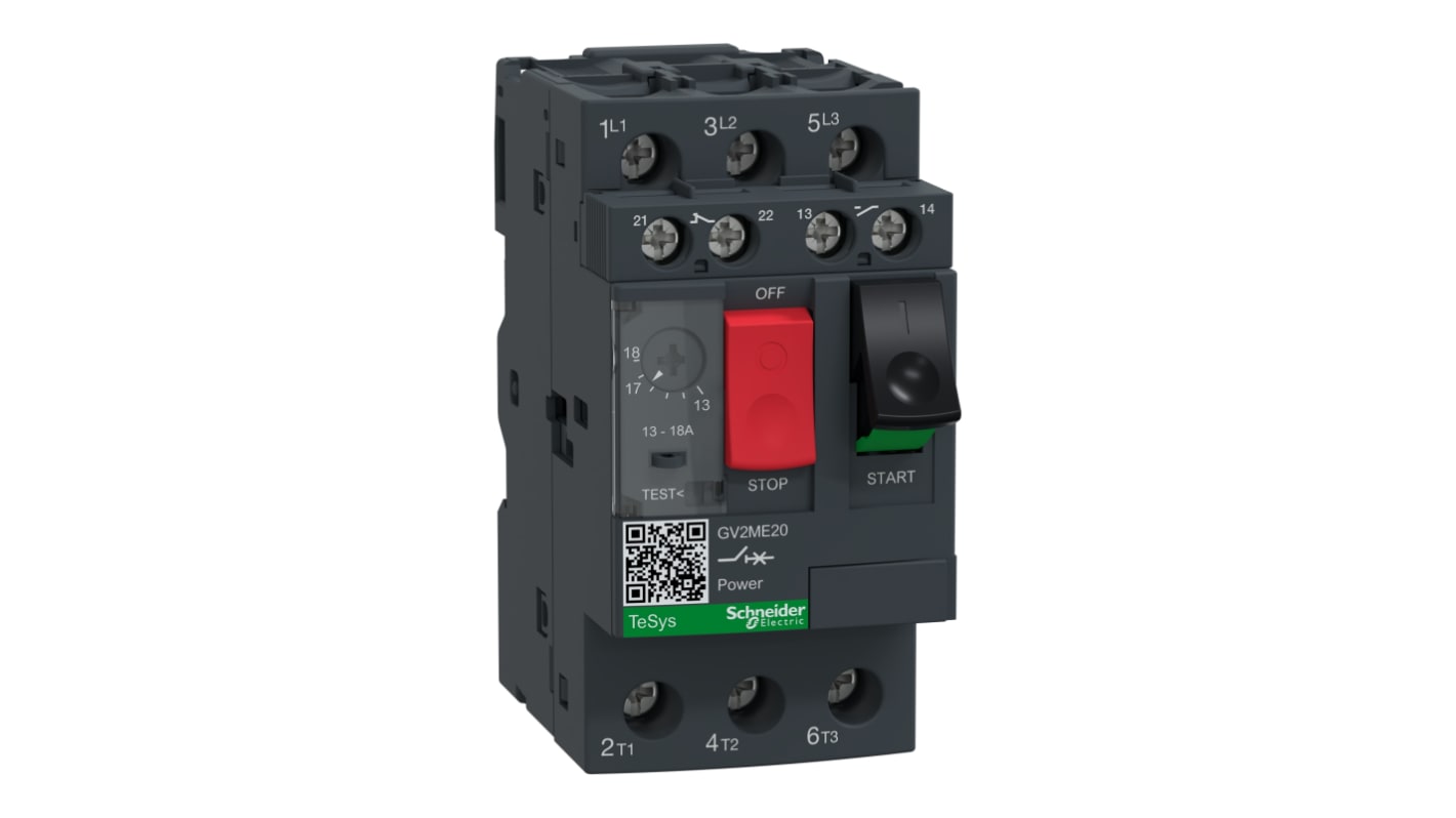 Interruttore automatico del motore Schneider Electric, 690 V, 13 → 18 A TeSys