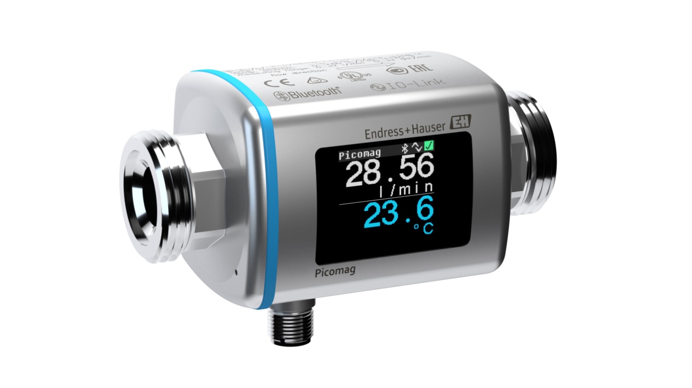 Caudalímetro Endress+Hauser Picomag para Líquido, 1,5 l/min → 750 l/min, 18 →30 V dc