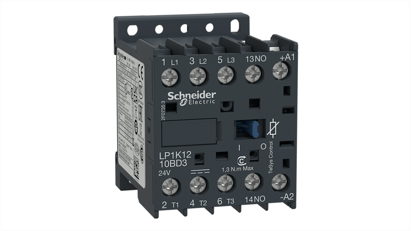 Schneider Electric TeSys K LP1K Leistungsschütz / 72 V Spule, 3 -polig 1 Schließer, 1 Öffner / 12 A, Wechslerkontakt