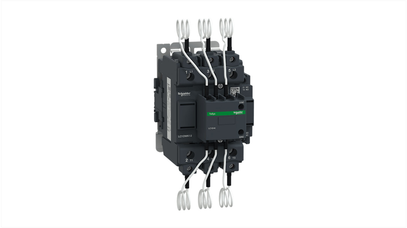 Schneider Electric TeSys D LC1D Contactor, 3-Pole, 12 A, 1 NO + 1 NC