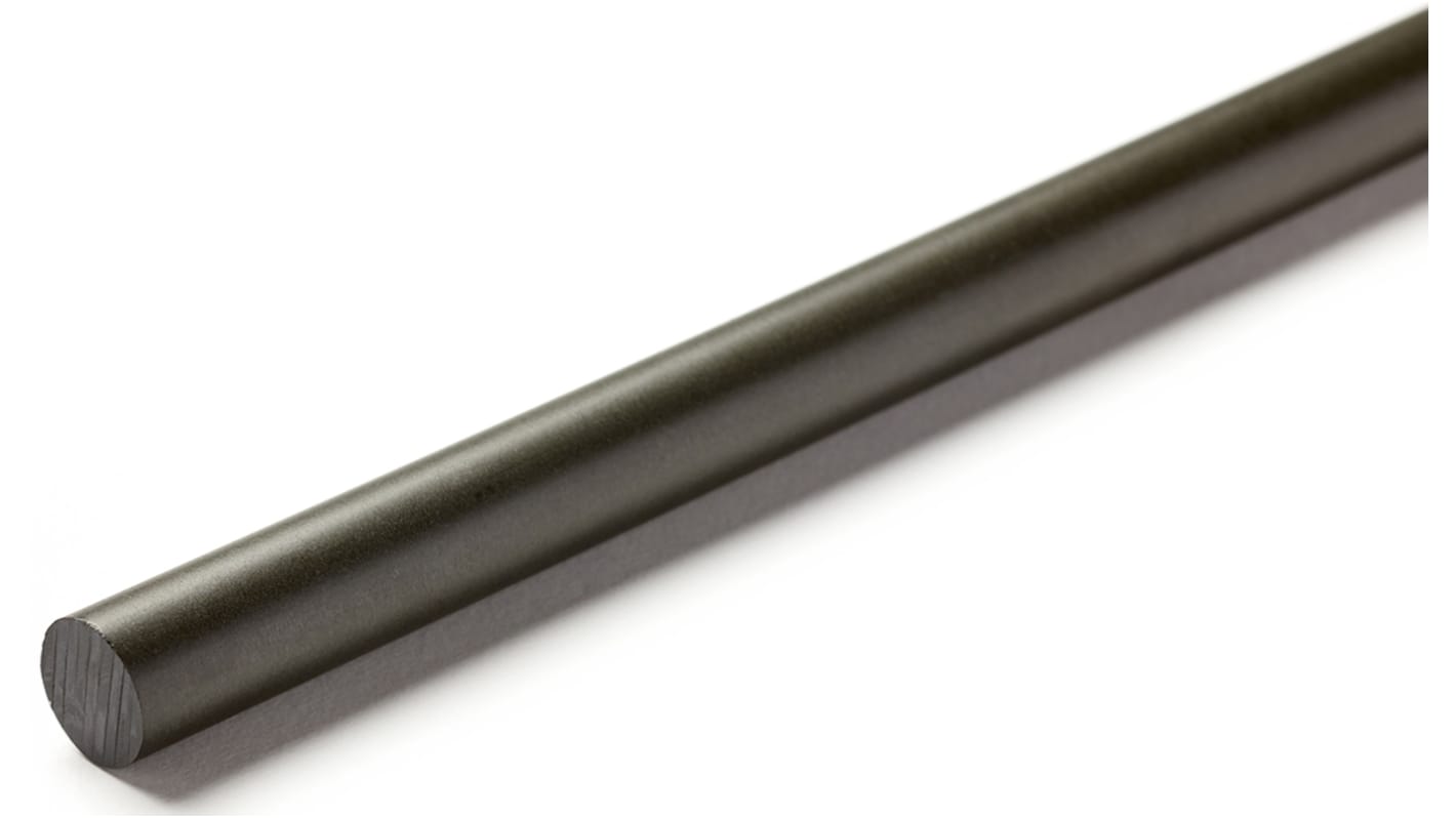 RS PRO Black Polyamide-imide PAI Rod, 300mm x 19.049mm Diameter
