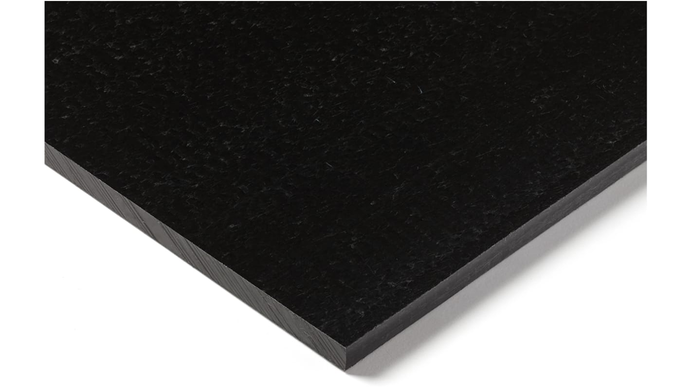 RS PRO Black Plastic Sheet, 500mm x 300mm x 40mm