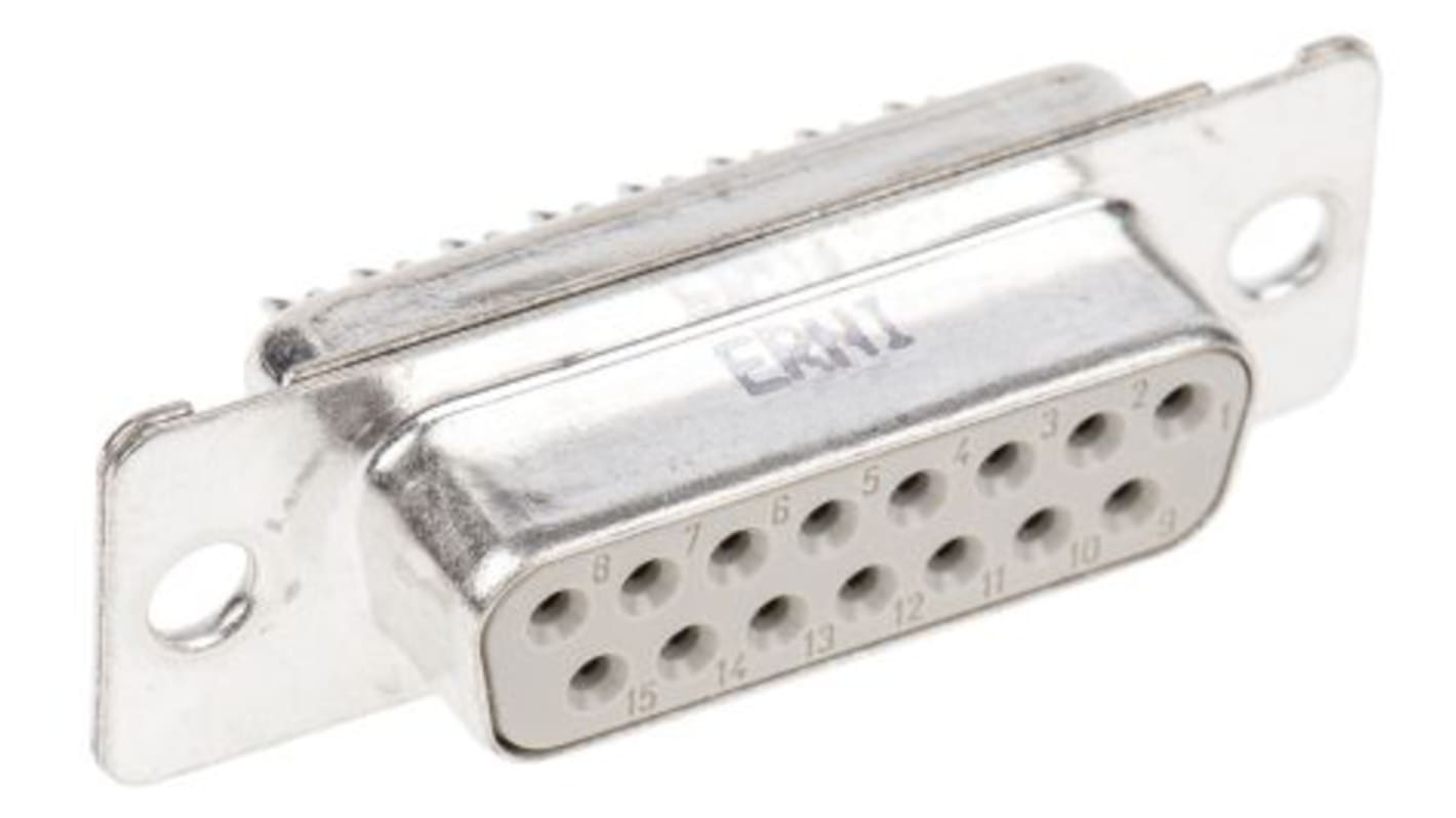 013551 | Provertha TMC 15 Way Through Hole D-sub Connector Socket, 2 ...