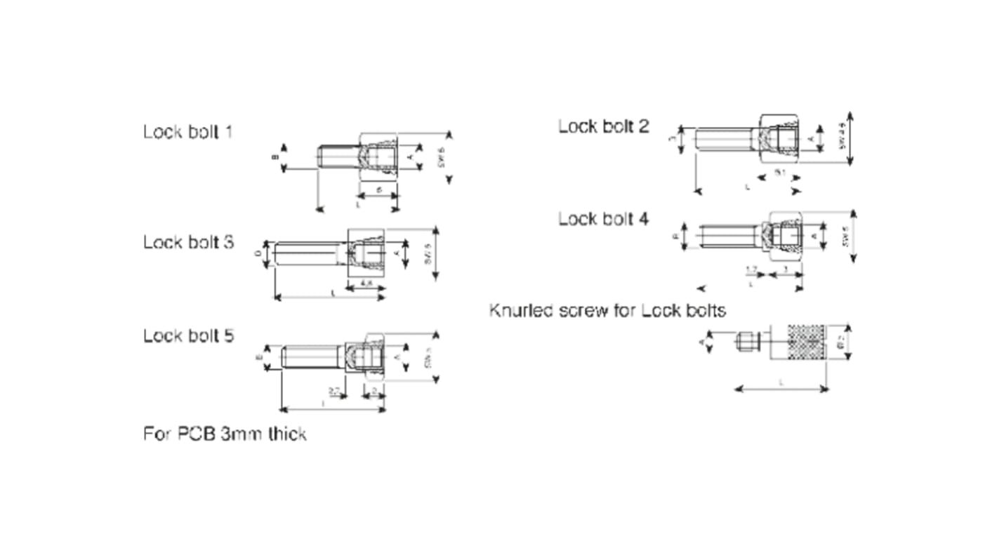 Accesorio para conector D-Sub - Bloqueo roscado hembra, para uso con Conector D-sub