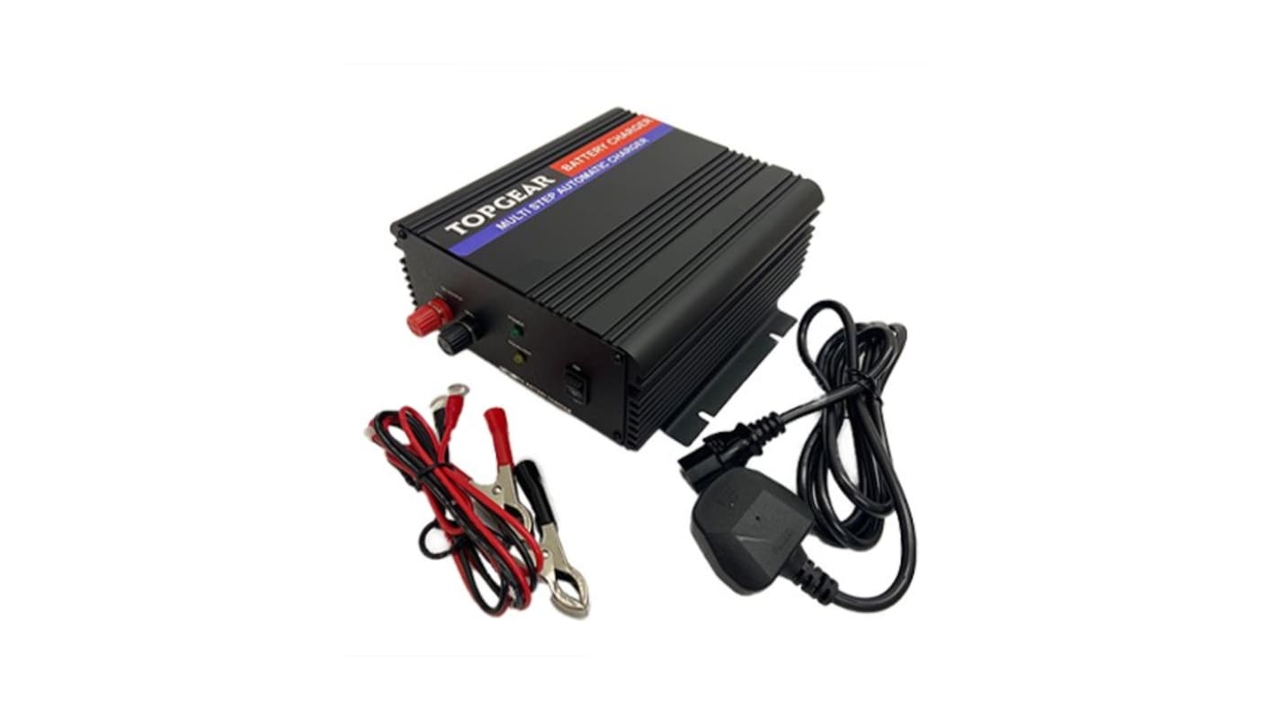 RS PRO Battery Charger For Lead Acid 1 → 4 Cell 58.4 VDC 10A with EU, UK plug