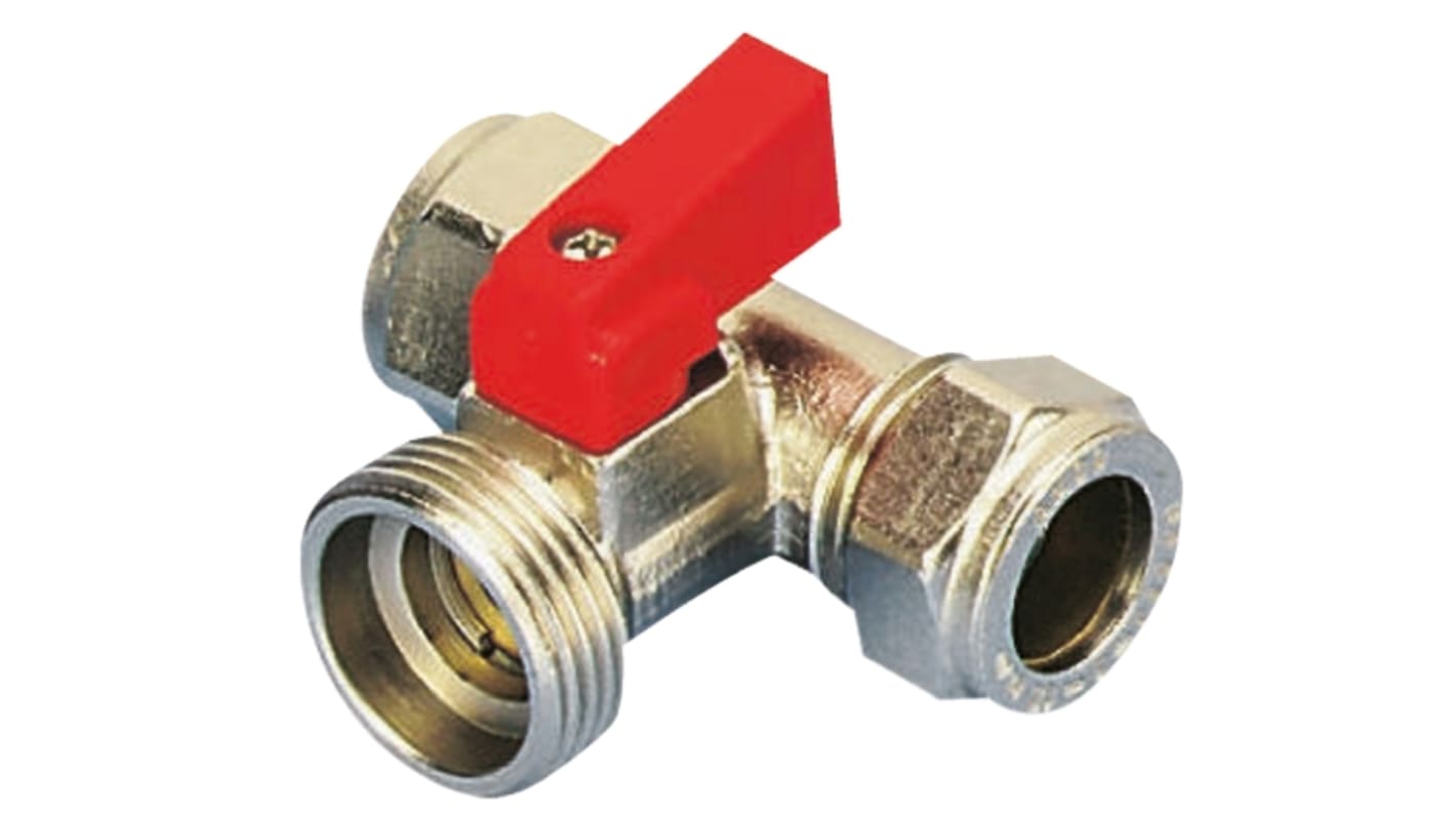 Pegler Yorkshire Chrome Plated Brass, Manual Ball Valve, BSPP 3/4in, 15mm