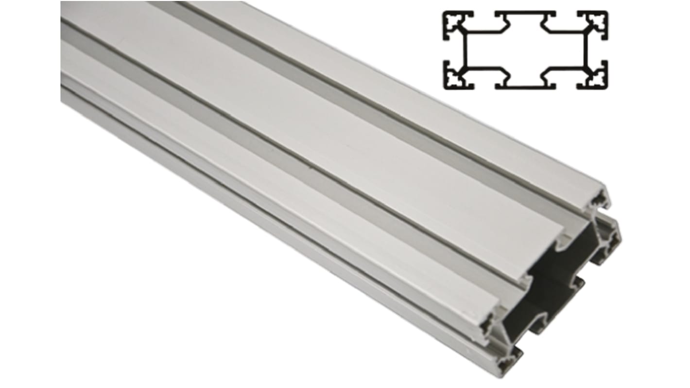 FlexLink Silver Aluminium Profile Strut, 44 x 88 mm, 11mm Groove, 3000mm Length, Series XC