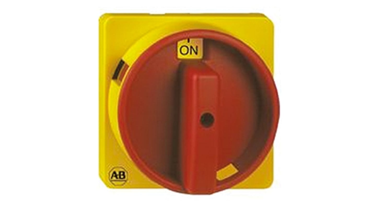 Mando giratorio Allen Bradley, 3 Bloqueos, para Serie 194E, tirador Rojo/Amarillo, IP66