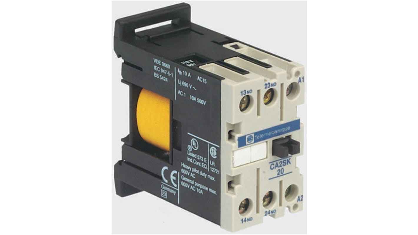 Schneider Electric CA2SK Contactor 1NO + 1NC, 10 A Contact Rating, TeSys K