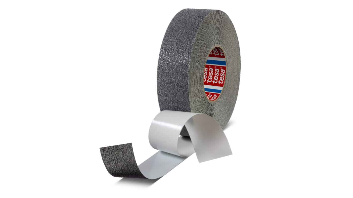 Tesa Grey PVC Film 50m Adhesive Anti-slip Tape, 1.365mm Thickness