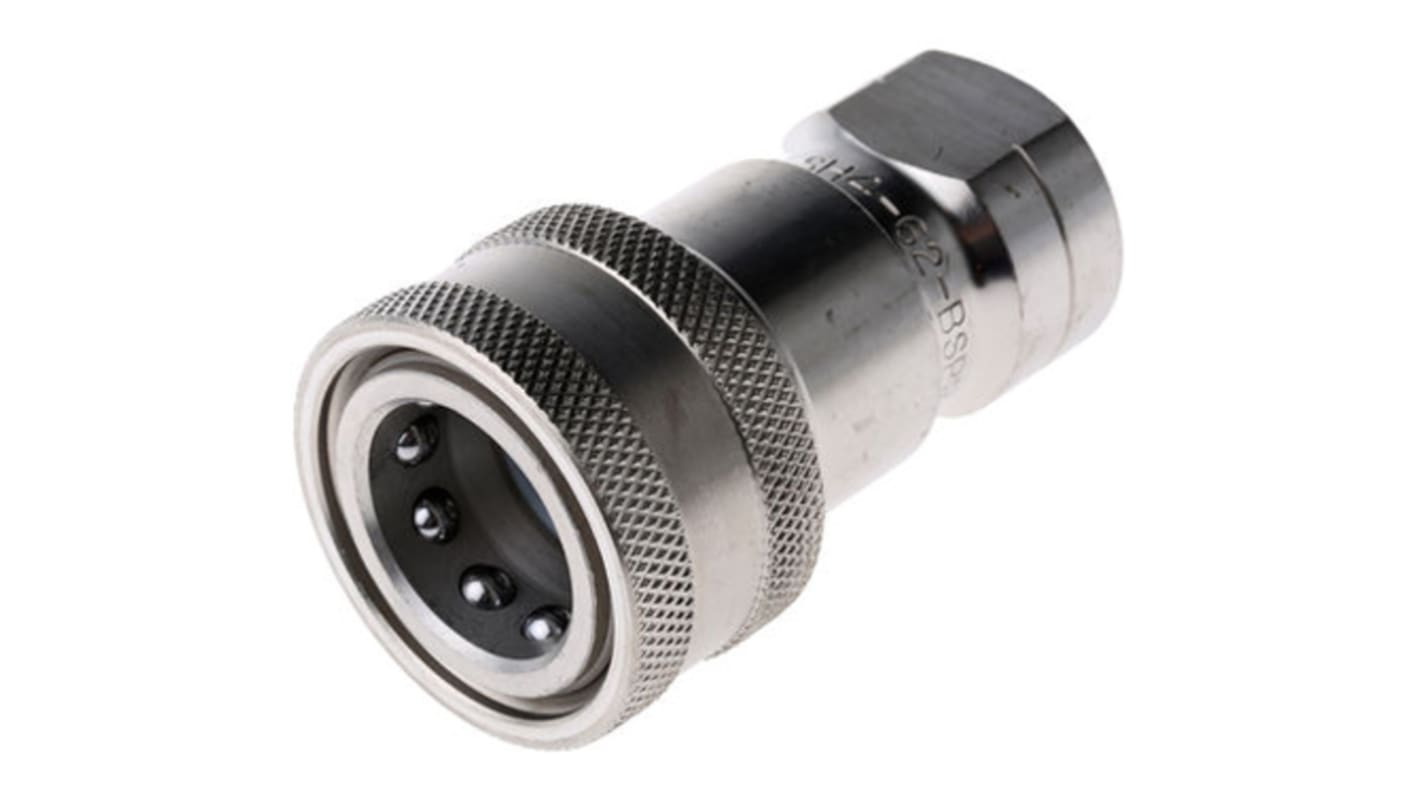 Parker Stainless Steel Female Hydraulic Quick Connect Coupling, G 1/8 Female