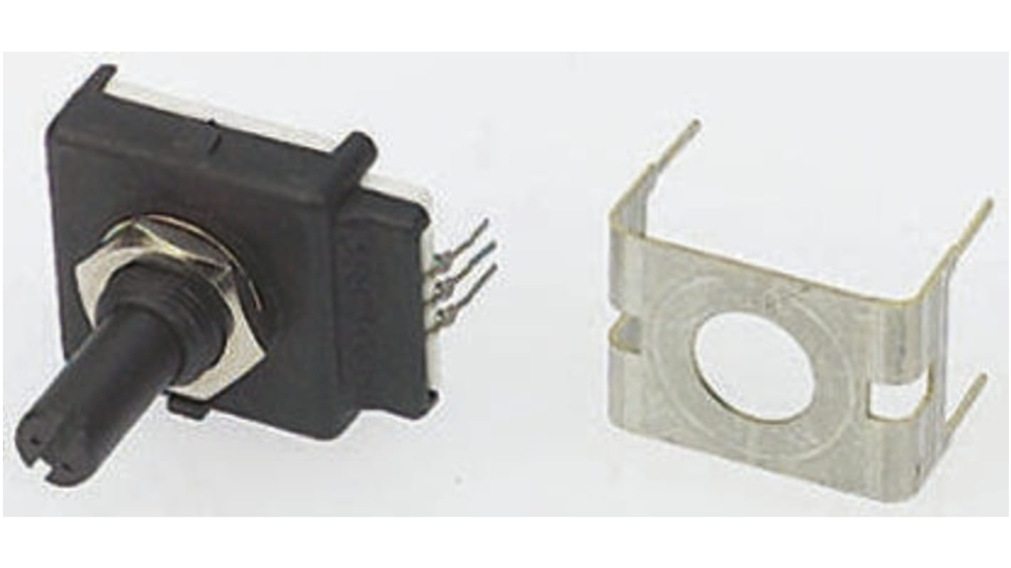 Codificador giratorio mecánico Bourns, 6 Pulsos, lectura Incremental, eje de 6.35 mm Liso con Ranura, Montaje en Panel
