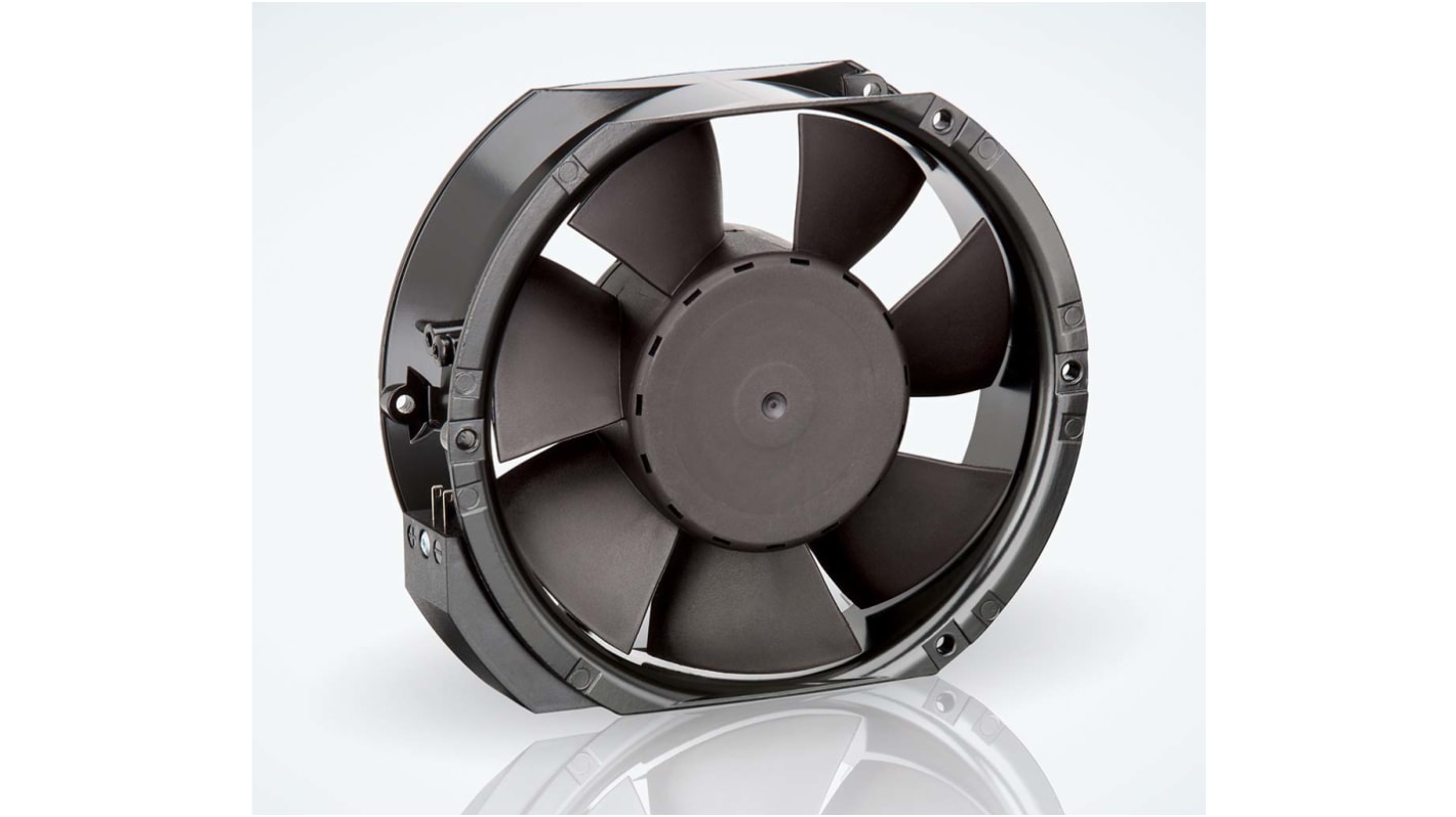 ebm-papst 6400 Series Axial Fan, 24 V dc, DC Operation, 410m³/h, 17W, 750mA Max, IP20, 172 x 150 x 51mm