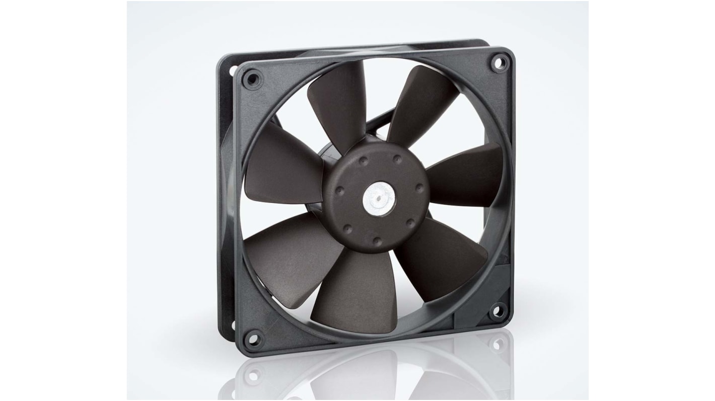 Ventilador Axial ebm-papst 4400 F de 119 x 119 x 25mm, 24 V dc, 3.2W, 2400rpm, caudal 140m³/h, 38dB, IP20