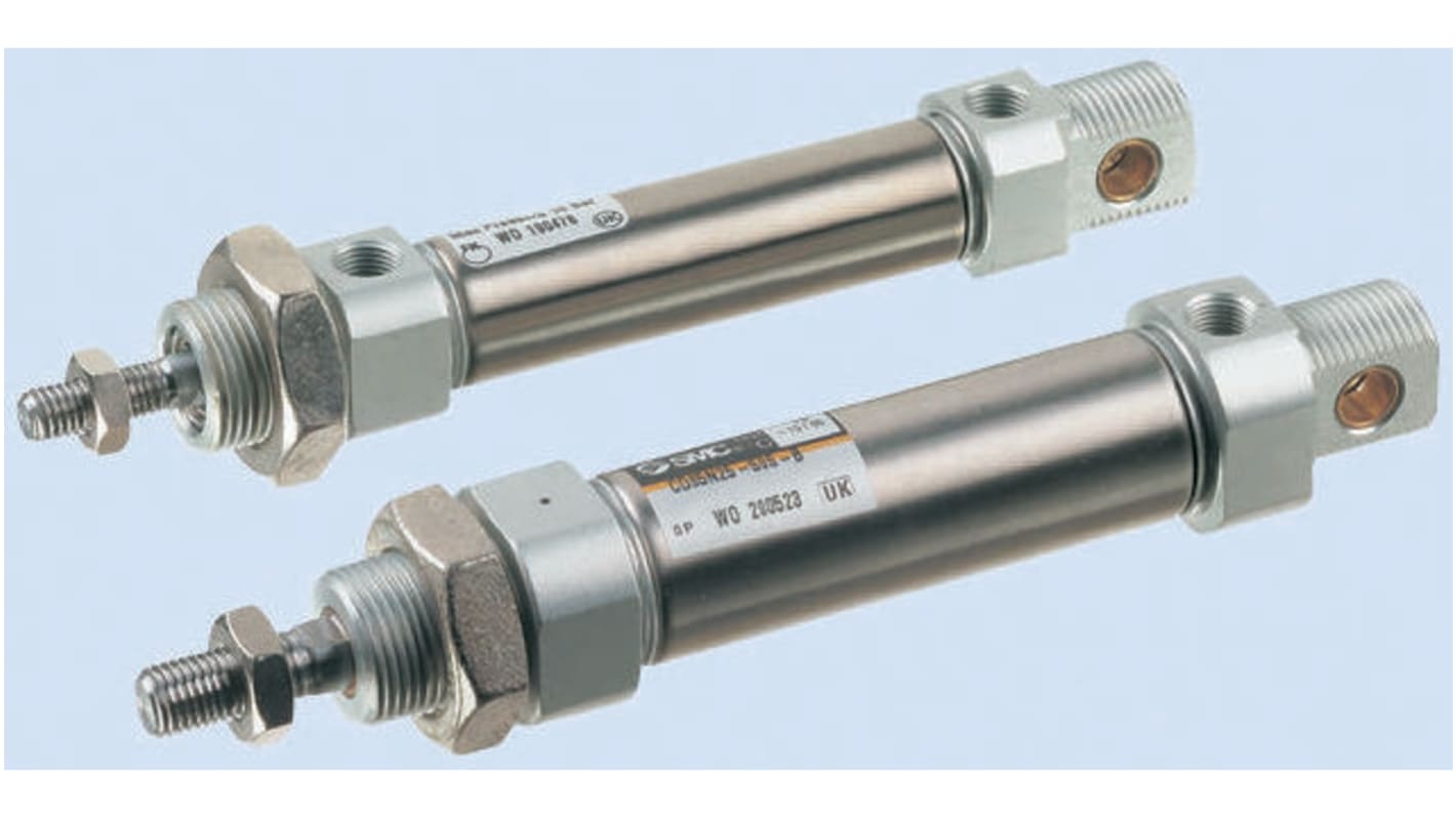 SMC Pneumatic Piston Rod Cylinder - 16mm Bore, 25mm Stroke, C85 Series, Double Acting