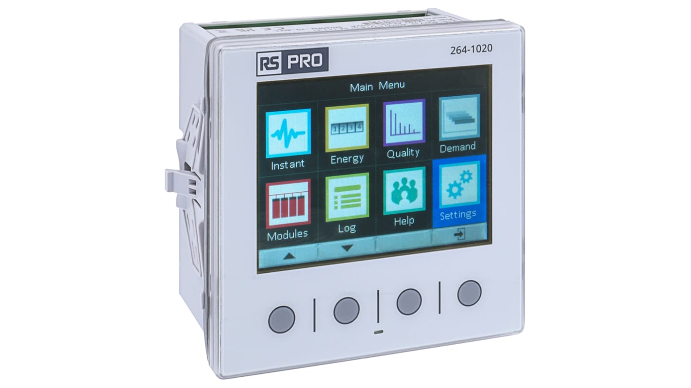 RS PRO Power Quality Analyser, 1, 3-Phase, 10 → 690V ac Max