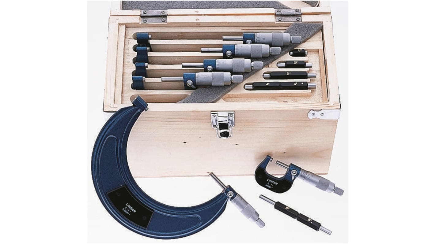 RS PRO External Micrometer, Range 0 →6 in, With UKAS Calibration