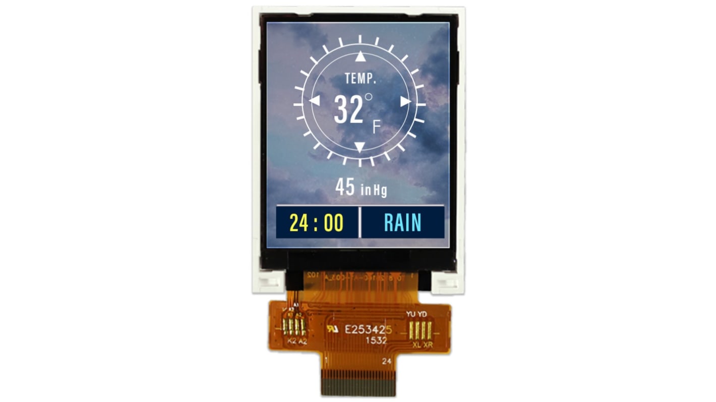 Display LCD color TFT NEWHAVEN DISPLAY INTERNATIONAL NHD de 1.8plg, 128 x 160pixels, alim. 2,8 V, interfaz Paralelo