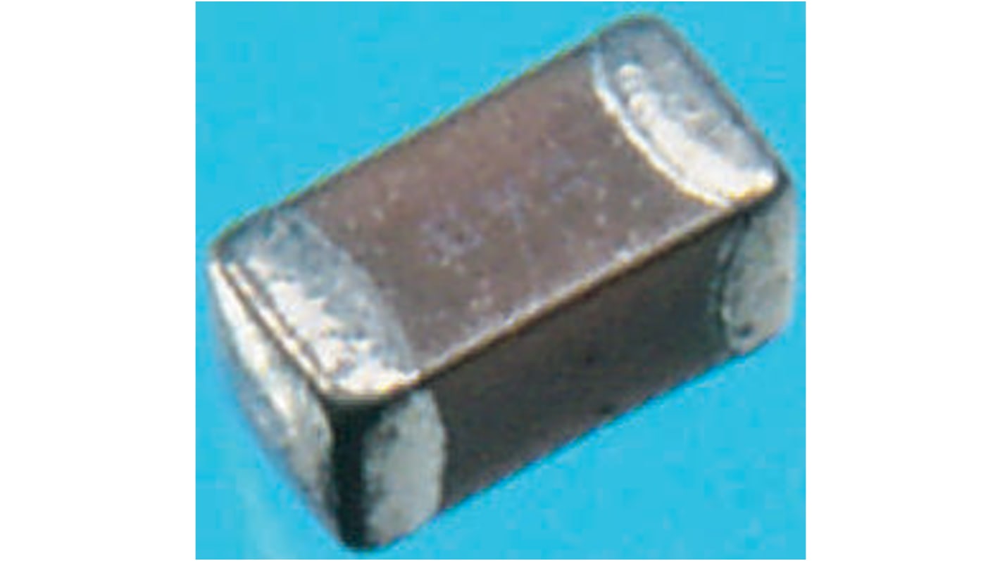 KEMET 100pF Multilayer Ceramic Capacitor MLCC, 50V dc V, ±5% , SMD