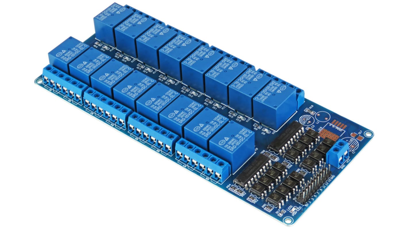 Scheda d'interfaccia Relè per Arduino, AVR, PIC, Raspberry Pi, TTL TTL-RELAY16-5V Relay Control Card