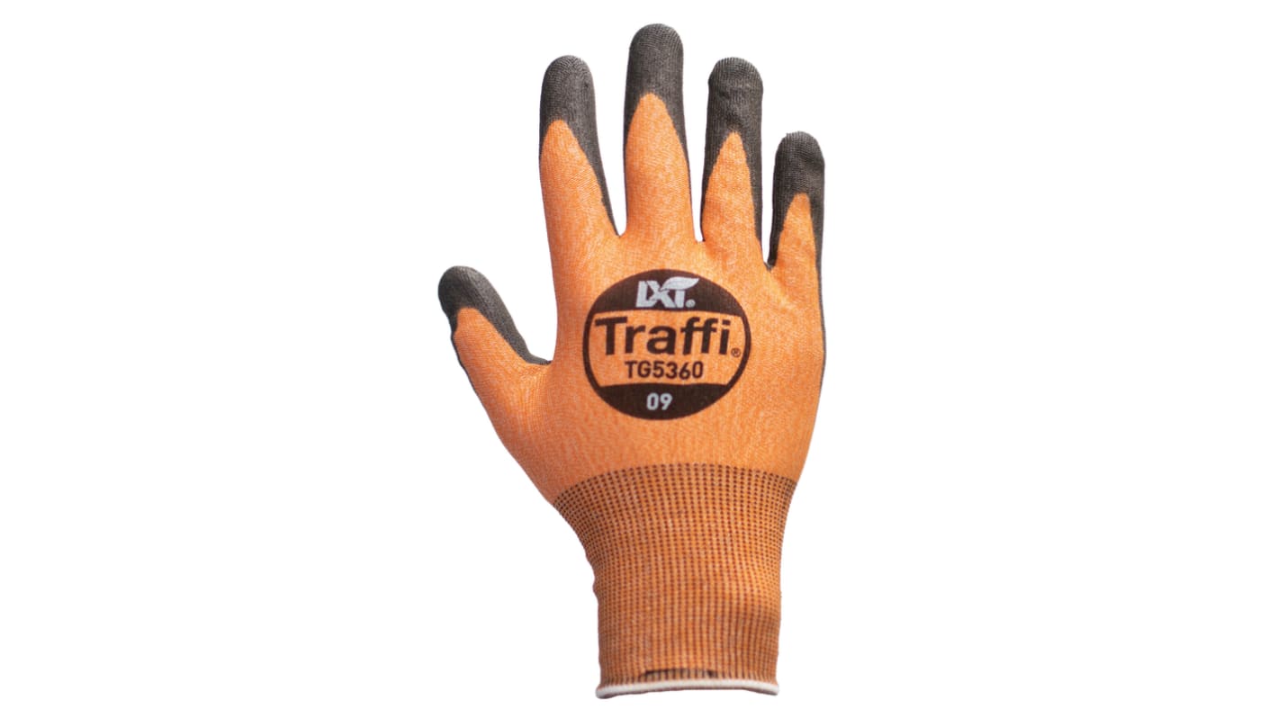 Traffi 作業用手袋 黒,オレンジ TG5360-12