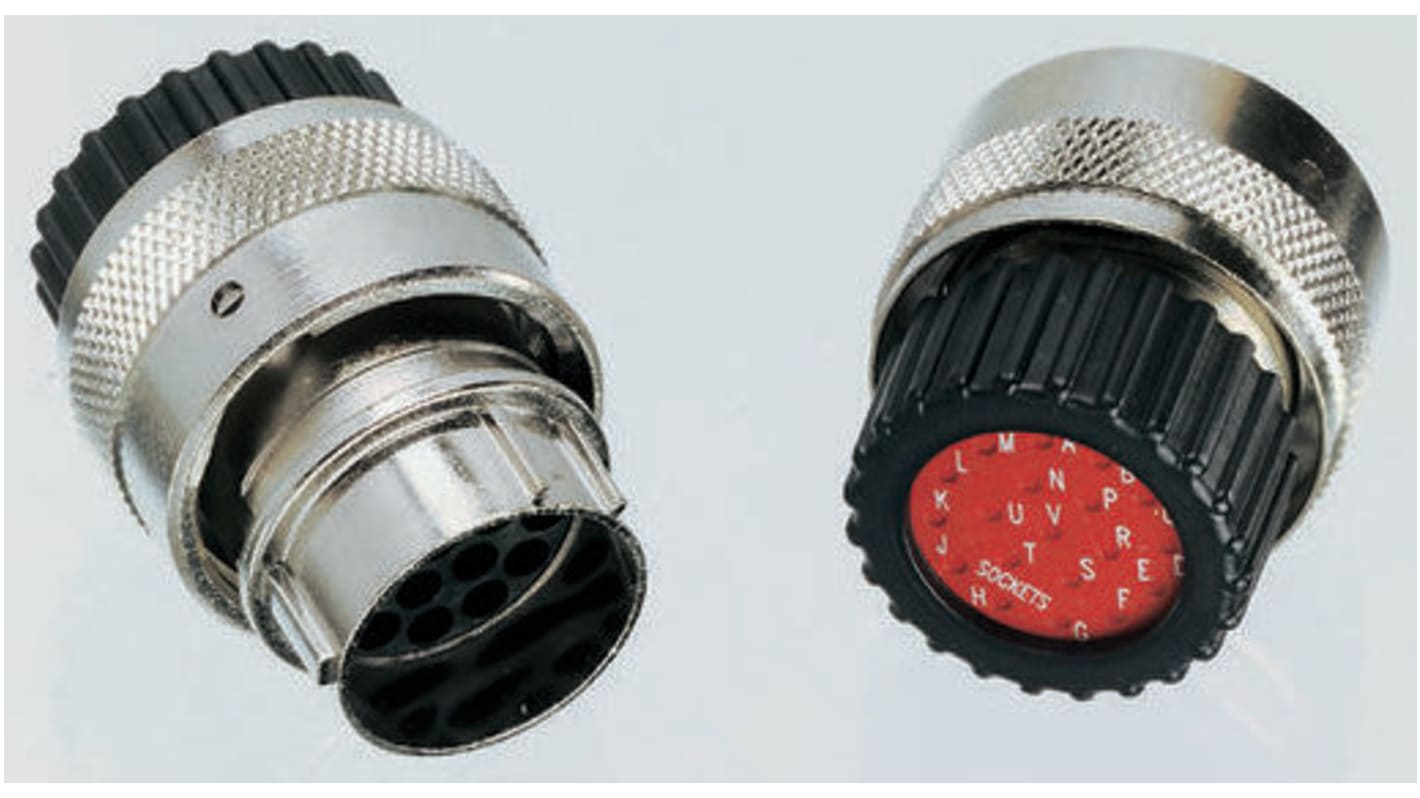 Conector circular ITT Cannon macho serie Trident Neptune Metal de 19 vías hembra, montaje aéreo, IP67