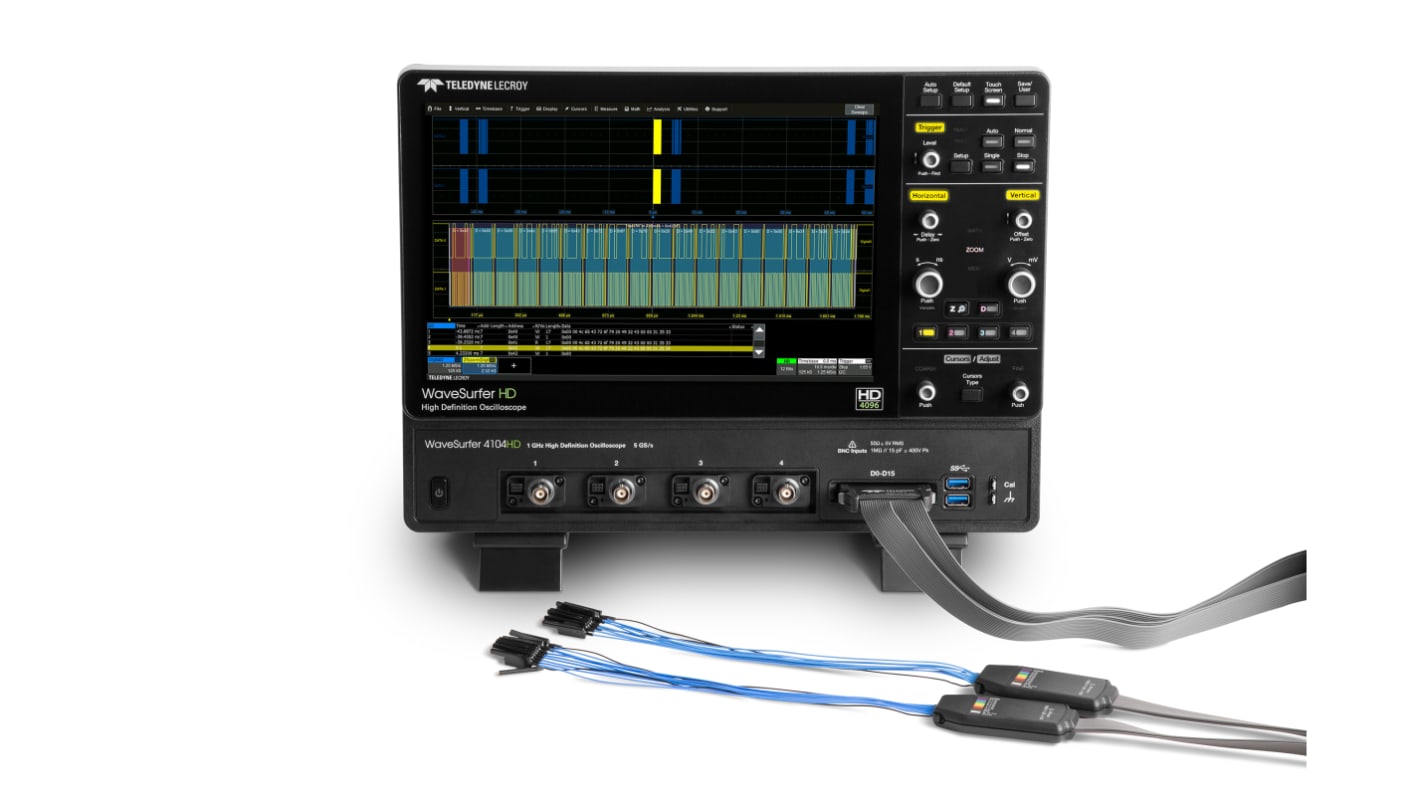 Osciloskop, řada: WaveSurfer 4000HD WaveSurfer 4054HD Promo1 stolní 500MHz, typ displeje: LCD CAN, LIN, RS232, SPI,