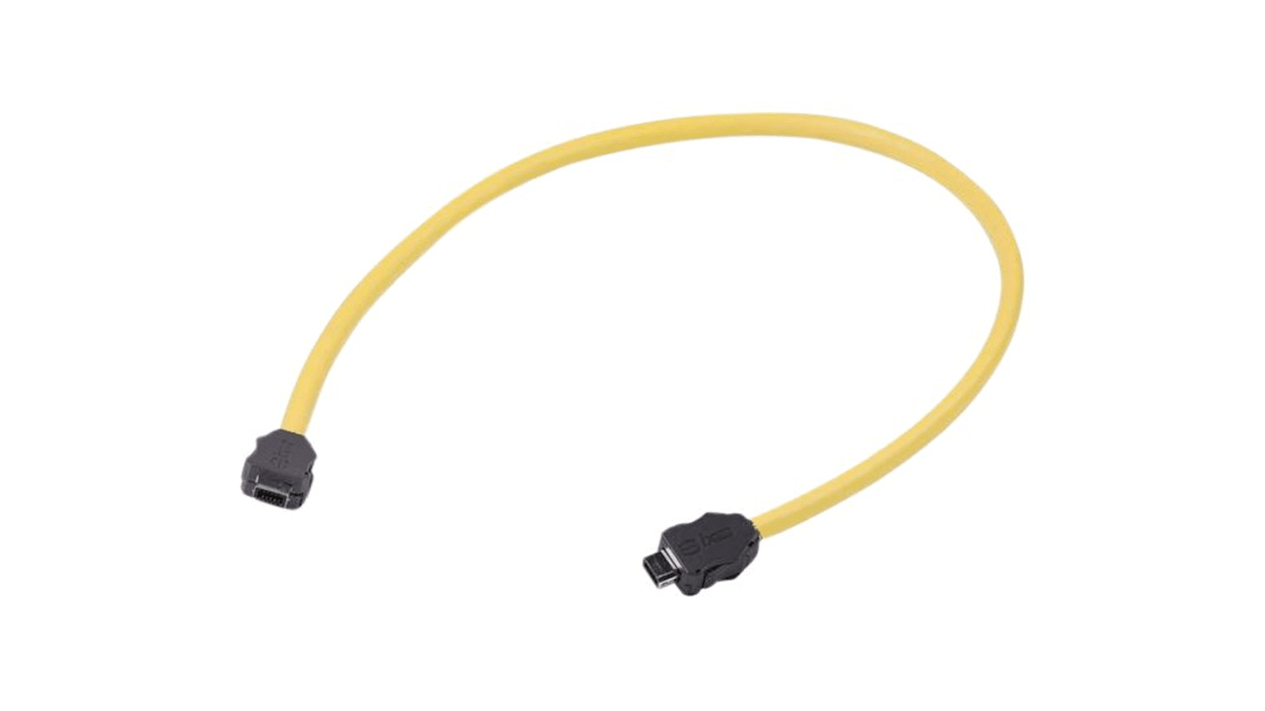 Câble Ethernet catégorie 6a Aucun HARTING, Jaune, 5m PVC Avec connecteur Droit