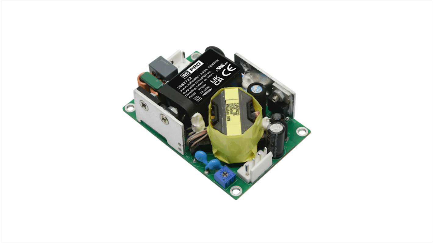 RS PRO Switching Power Supply, 5V dc, 10A, 50W, 7 Output, 85 → 264V ac Input Voltage