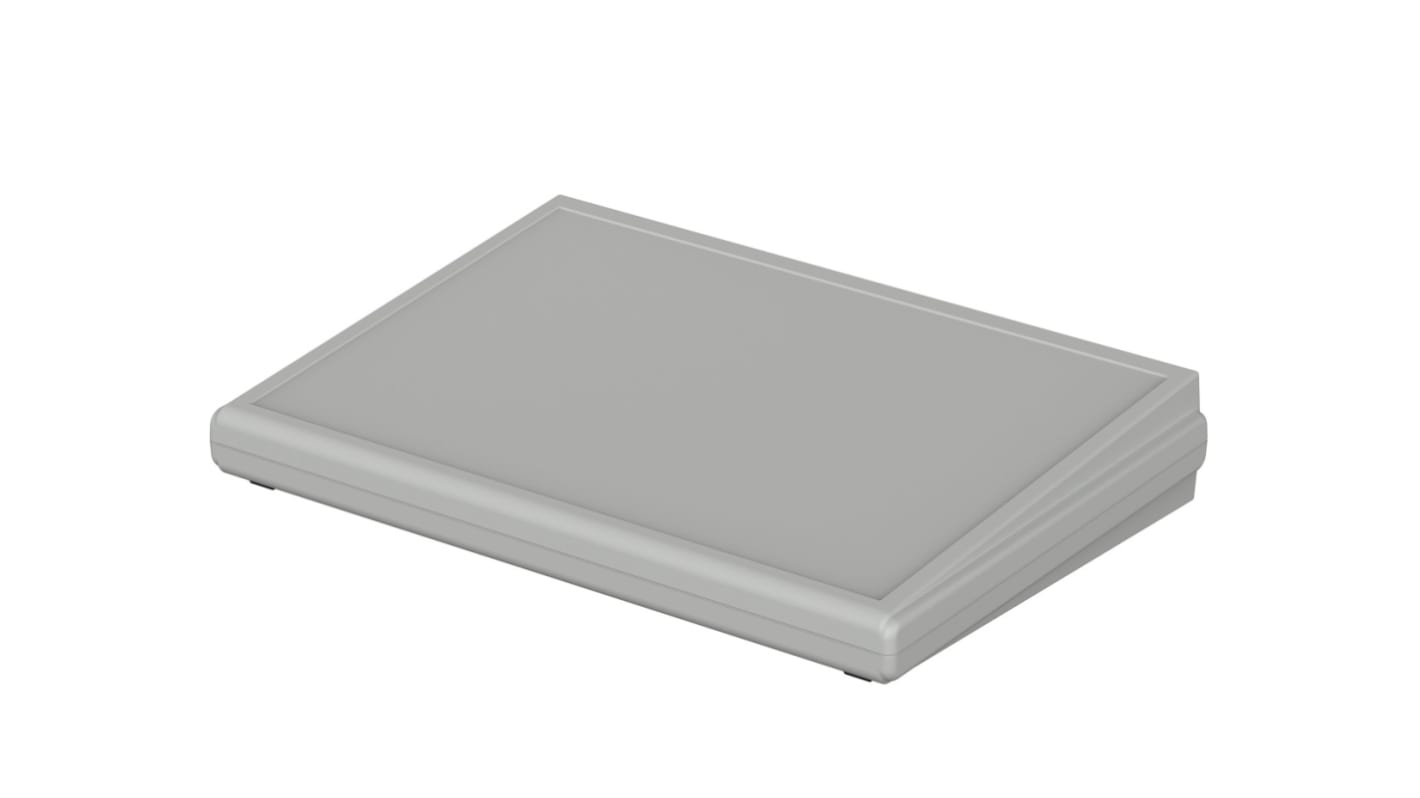 Caja de consola Bopla, serie Futura, de ABS de color Gris claro, con frontal inclinado, 195 x 275 x 48mm