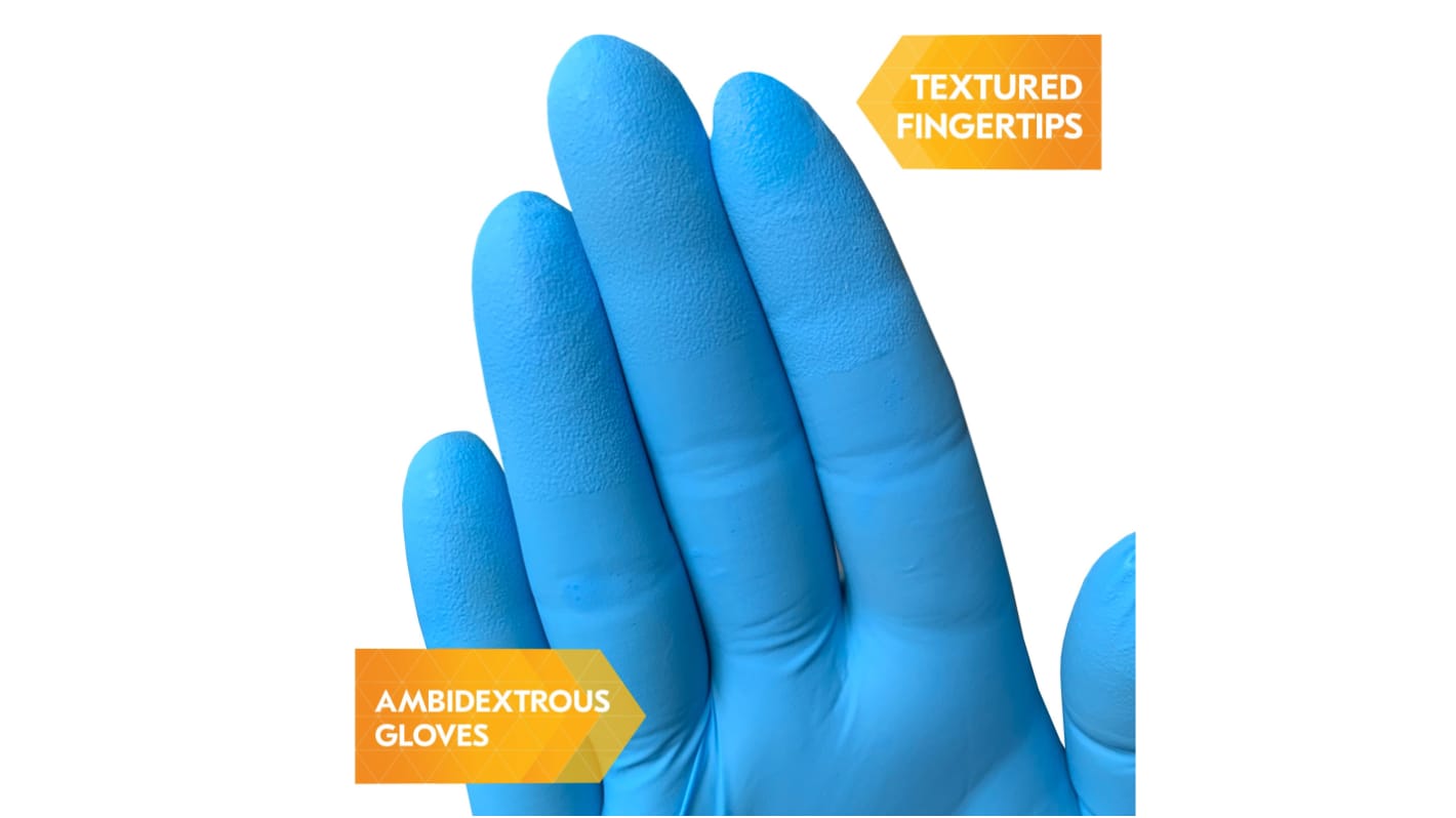 Jednorázové rukavice 1000, Modrá S Práškované G10