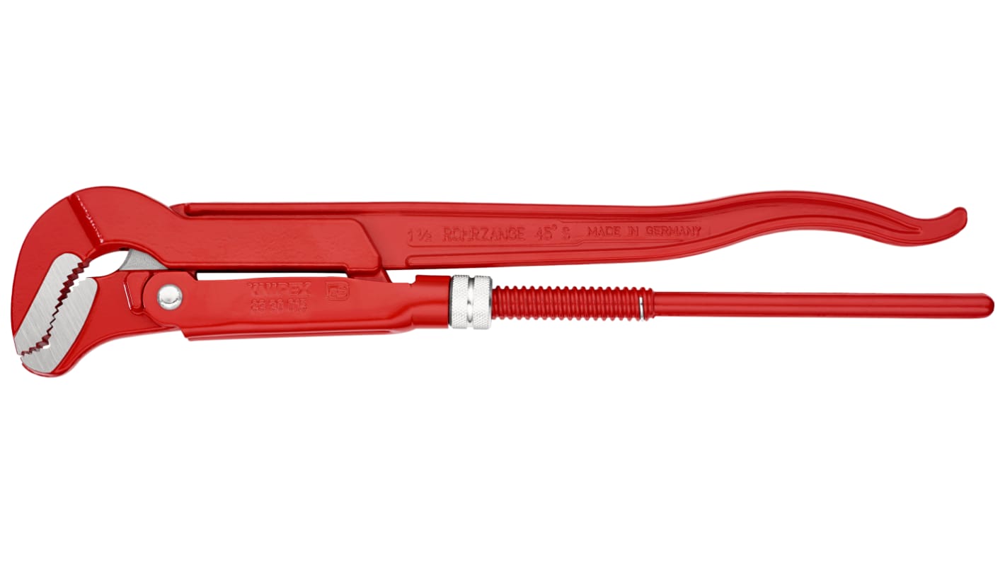 Knipex Pipe Wrench, 420 mm Overall, 60mm Jaw Capacity, Metal Handle