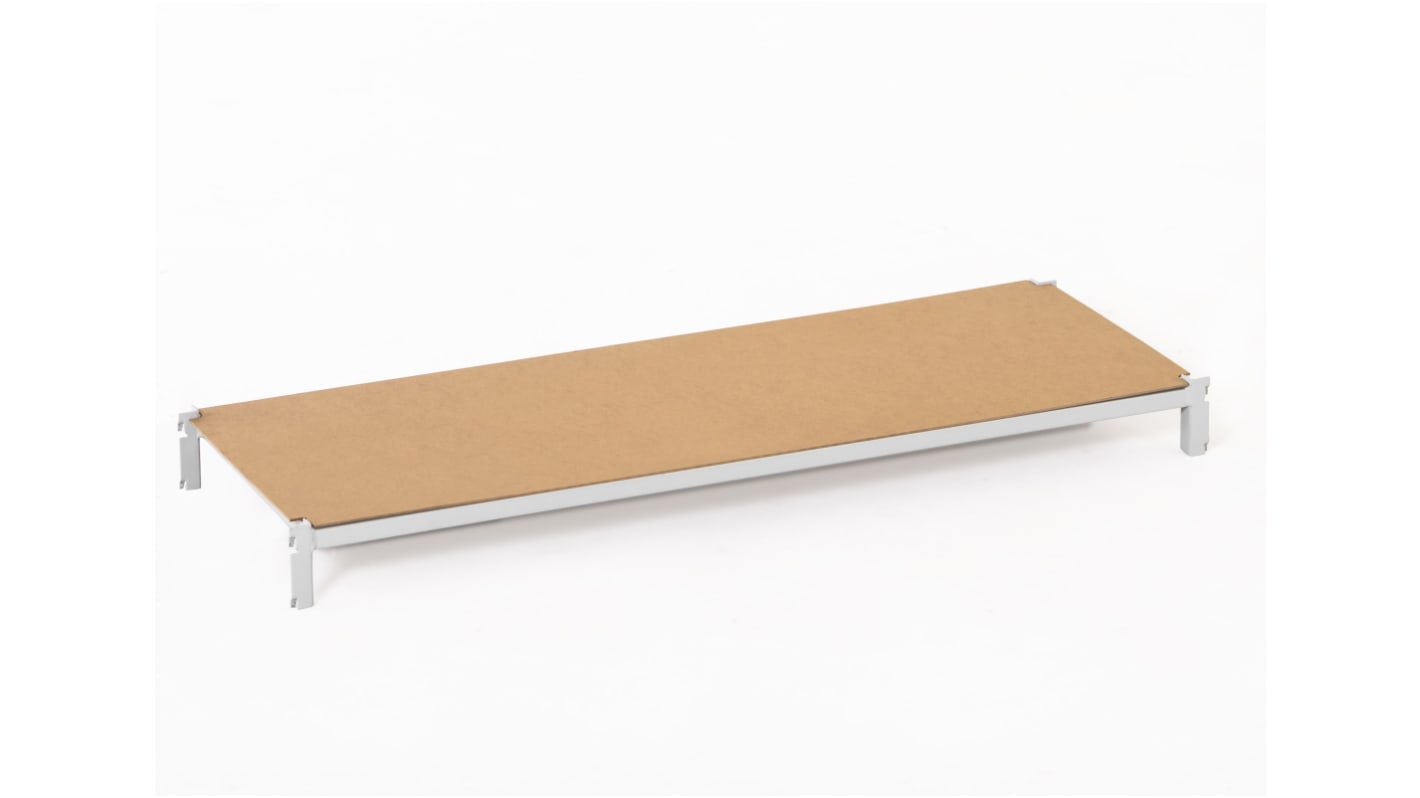 Manorga RAL 7035 Light Grey 1 Shelf Sheet Steel Quickshelf Extension Bay x 1000mm, 300mm, 170kg Load