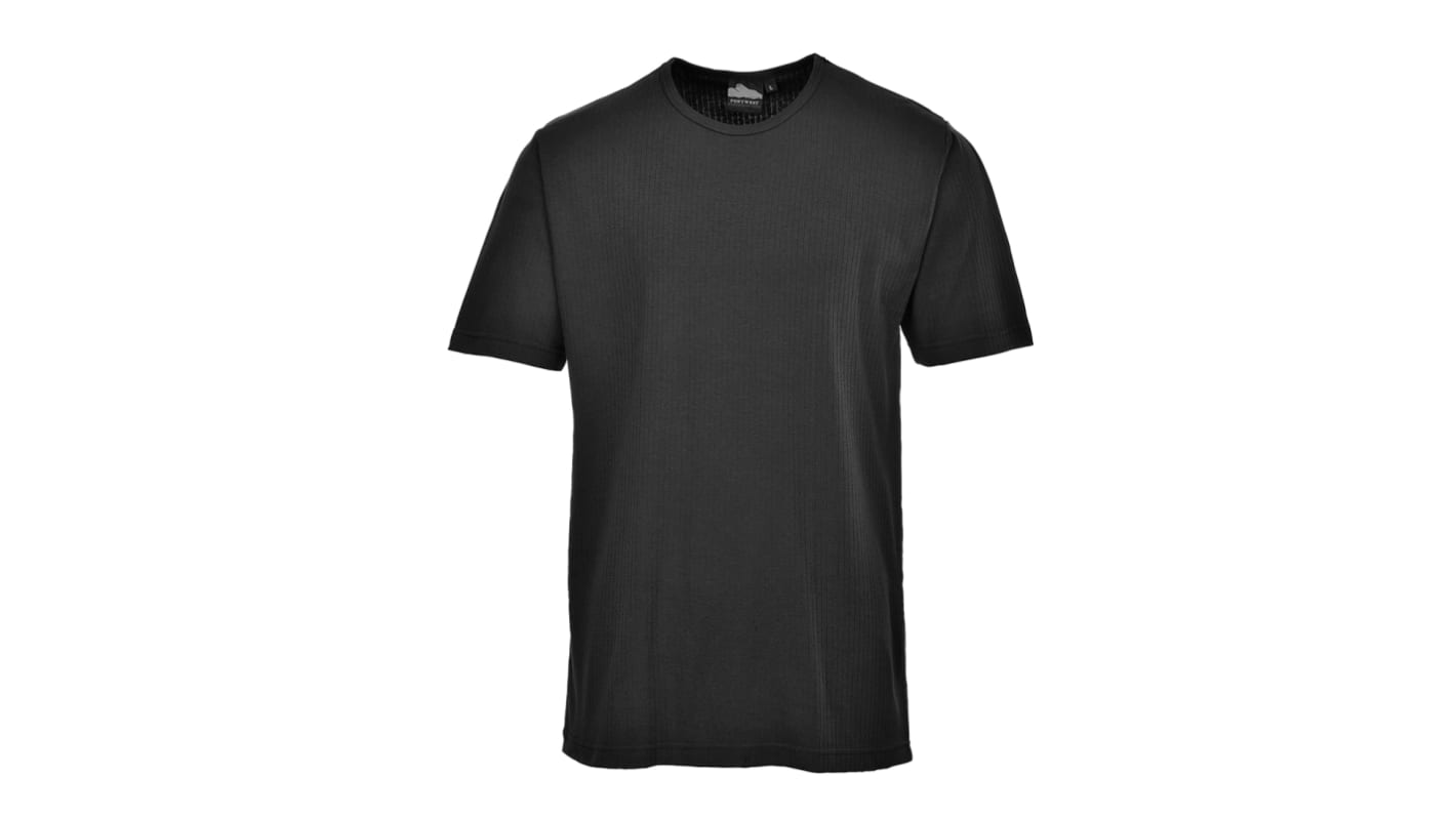 T-shirt thermiquemanches courtes 3XL Noir/Vert/Blanc/Jaune Portwest en Coton, polyester